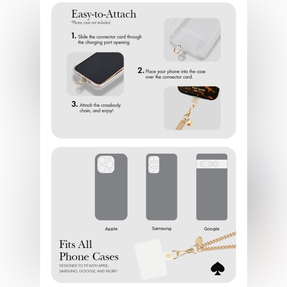 Kate Spade New York Crossbody Phone Chain - Set in Stone - Picture 8 of 8